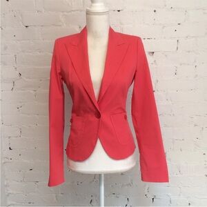 Sisley cotton stretch cropped blazer pink size 40